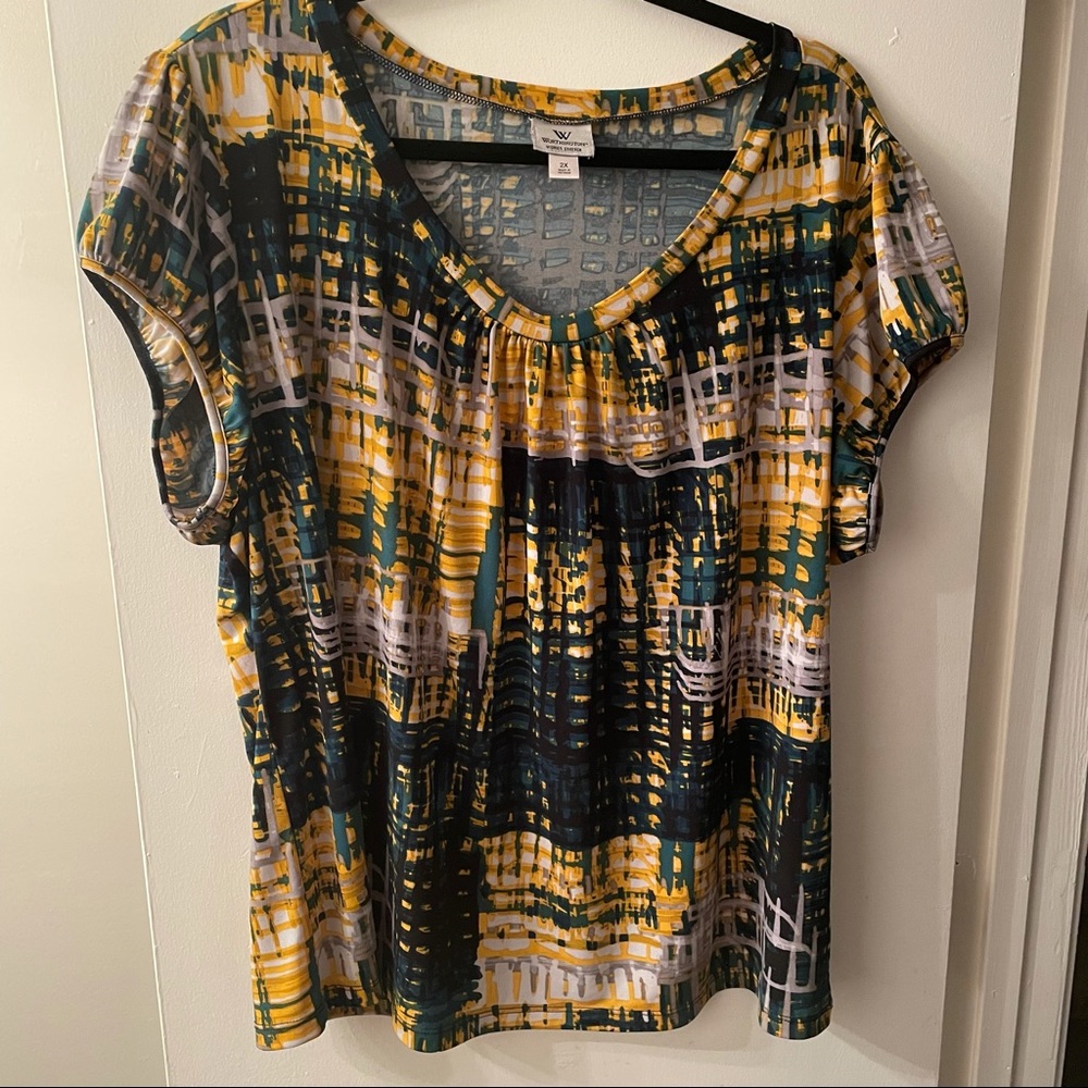 Worthington multi color blouse